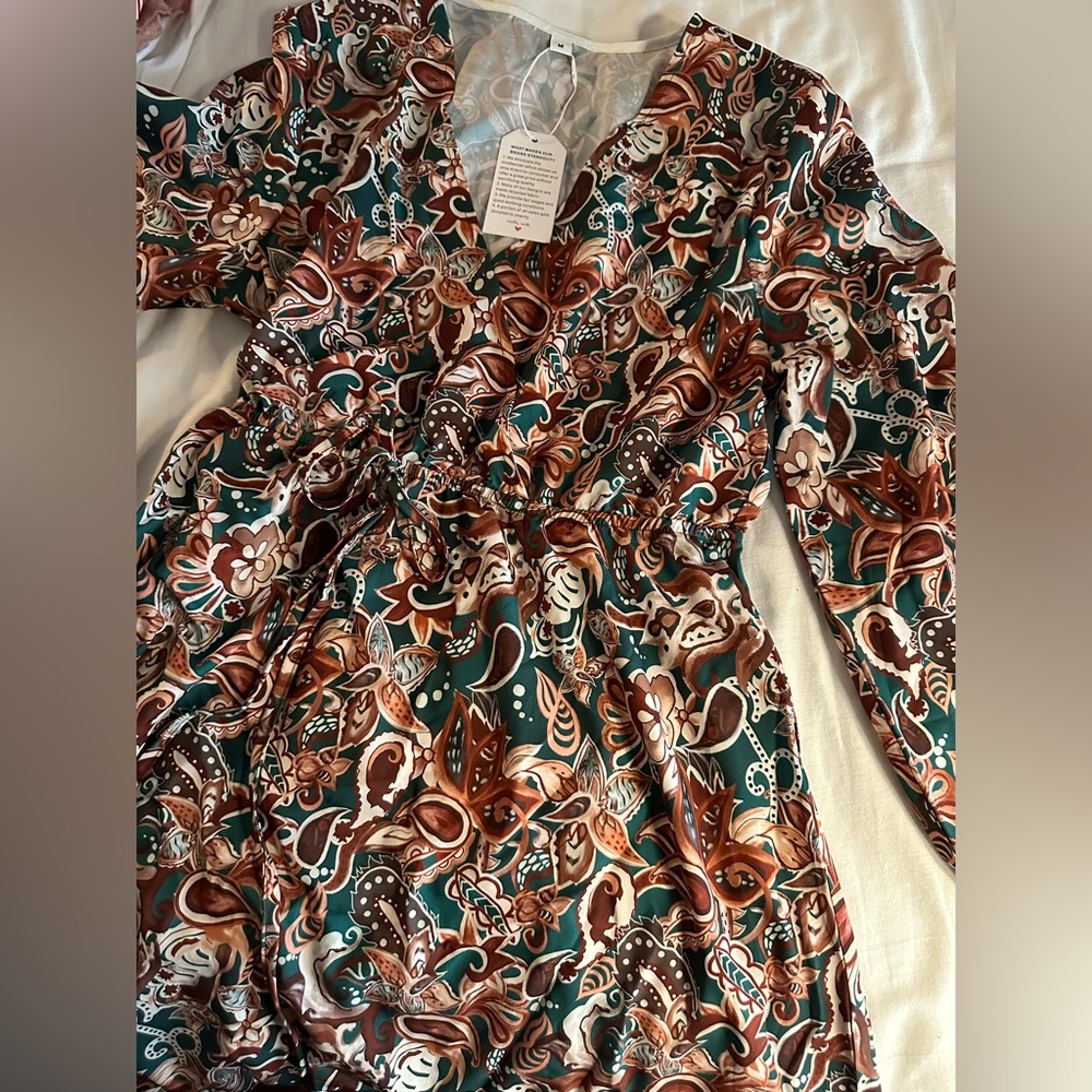 NWT Lightweight Cotton Long-Sleeved Dress